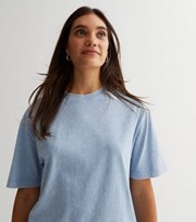 New Look Blue Acid Wash Oversized T-Shirt